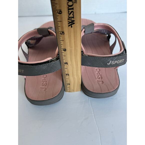 JSport by Jambu Kaia Pink and Gray Adjustable Strappy Casual Comfort Sandals 7M - Picture 8 of 11